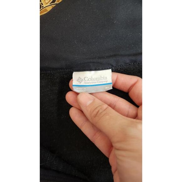 Columbia Pullover Womens Medium Blue Black Quarter Zip Fleece Sweater Athletic - Picture 5 of 5